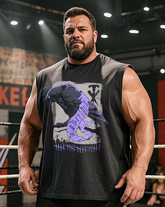 Undertaker Streak Crow Men's 100% Cotton Big & Tall Sleeveless T-Shirt
